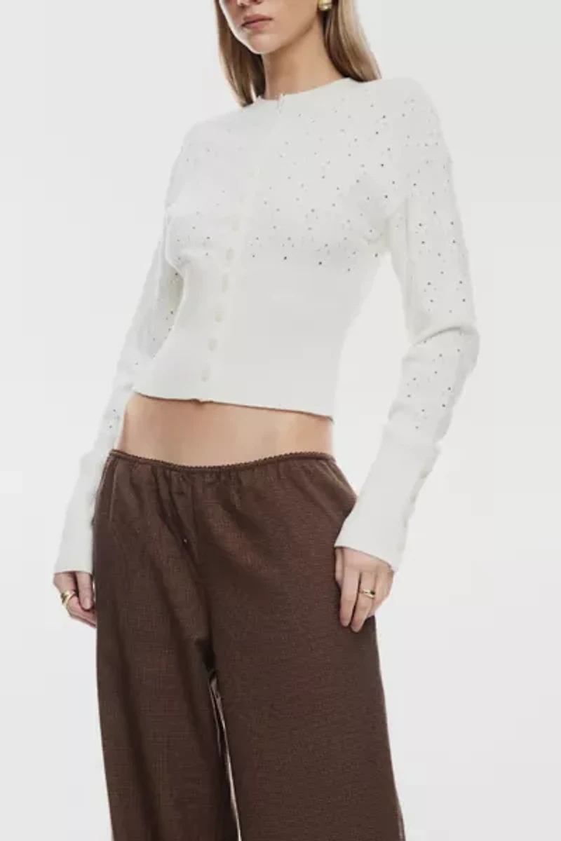 Lioness Head The Clouds Cropped Cardigan