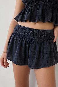 Out From Under Golden Hour Smocked Waist Short