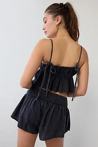 Out From Under Golden Hour Smocked Waist Short