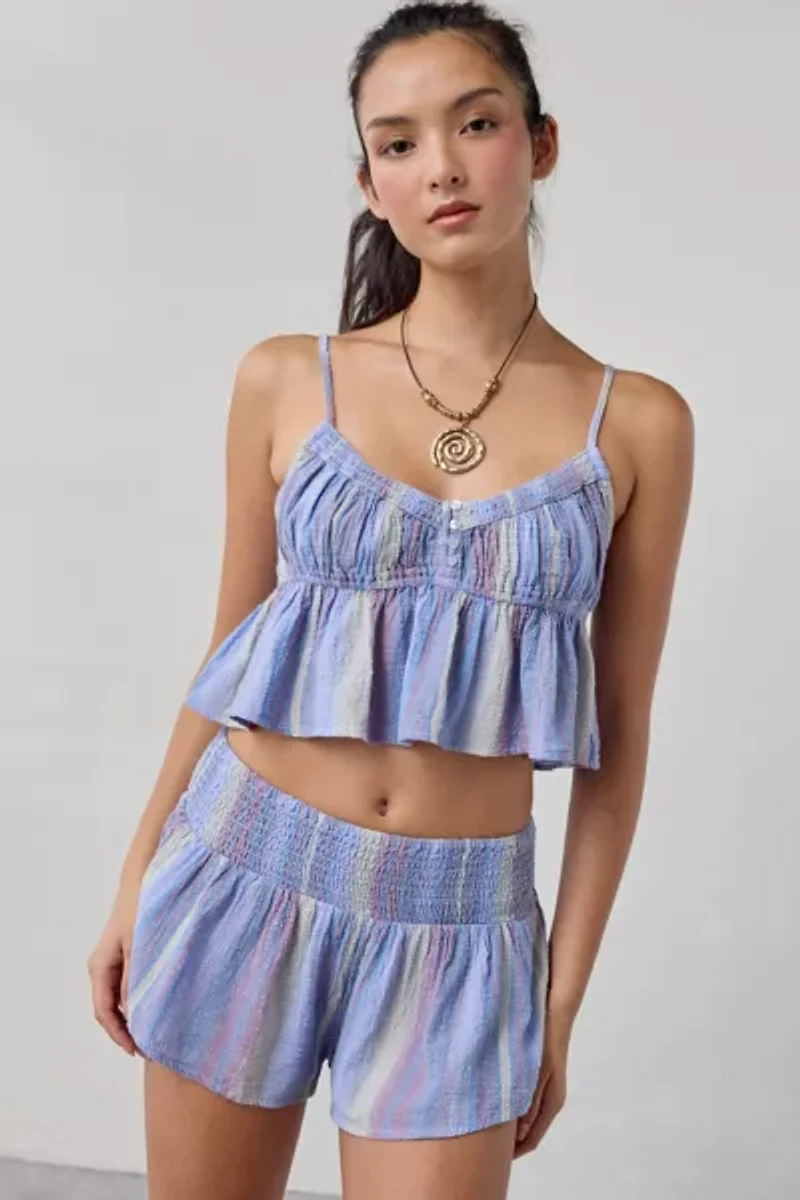 Out From Under Golden Hour Smocked Waist Short