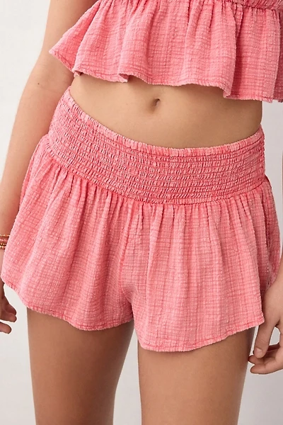 Out From Under Golden Hour Smocked Waist Shorts