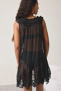 Out From Under Wildflower Sheer Lace Trim Sleep Dress