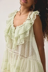 Out From Under Wildflower Sheer Lace Trim Sleep Dress