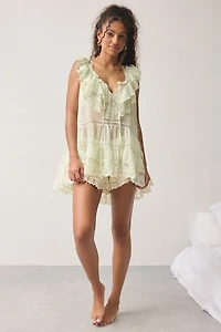 Out From Under Wildflower Sheer Lace Trim Sleep Dress