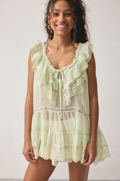 Out From Under Wildflower Sheer Lace Trim Sleep Dress