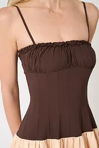 WeWoreWhat Ruffle Drop Waist Maxi Dress