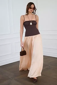 WeWoreWhat Ruffle Drop Waist Maxi Dress