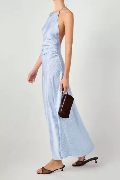 WeWoreWhat Striped Halter Maxi Dress