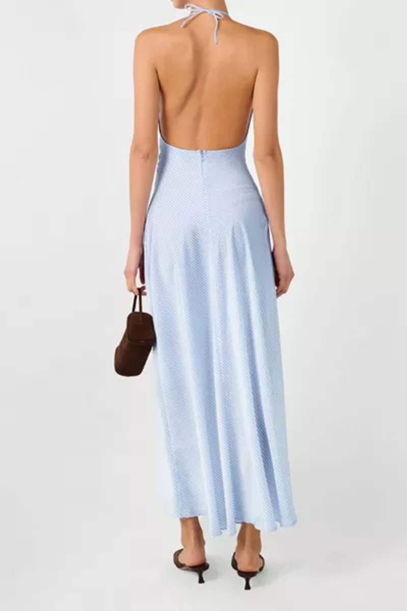 WeWoreWhat Striped Halter Maxi Dress