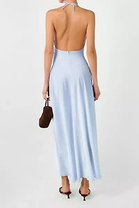 WeWoreWhat Striped Halter Maxi Dress