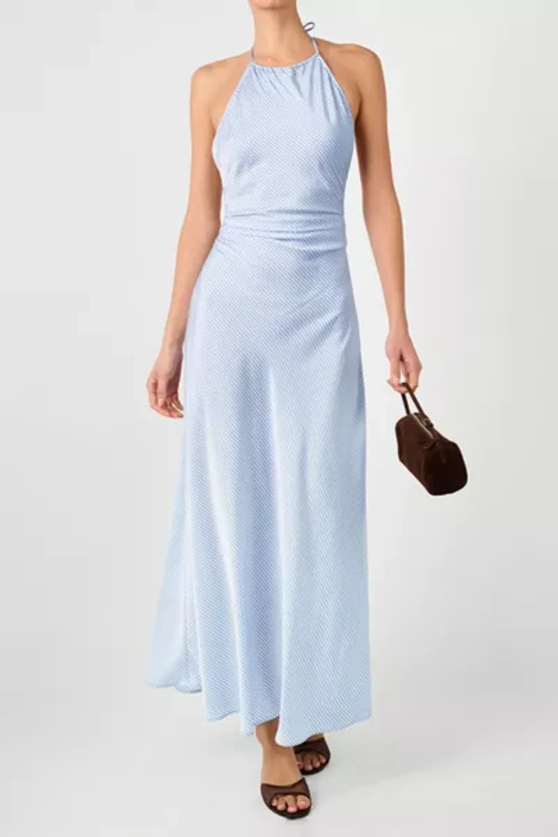 WeWoreWhat Striped Halter Maxi Dress