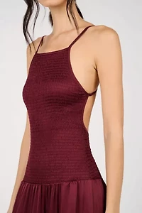 WeWoreWhat Smocked Drop Waist Maxi Dress