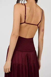 WeWoreWhat Smocked Drop Waist Maxi Dress