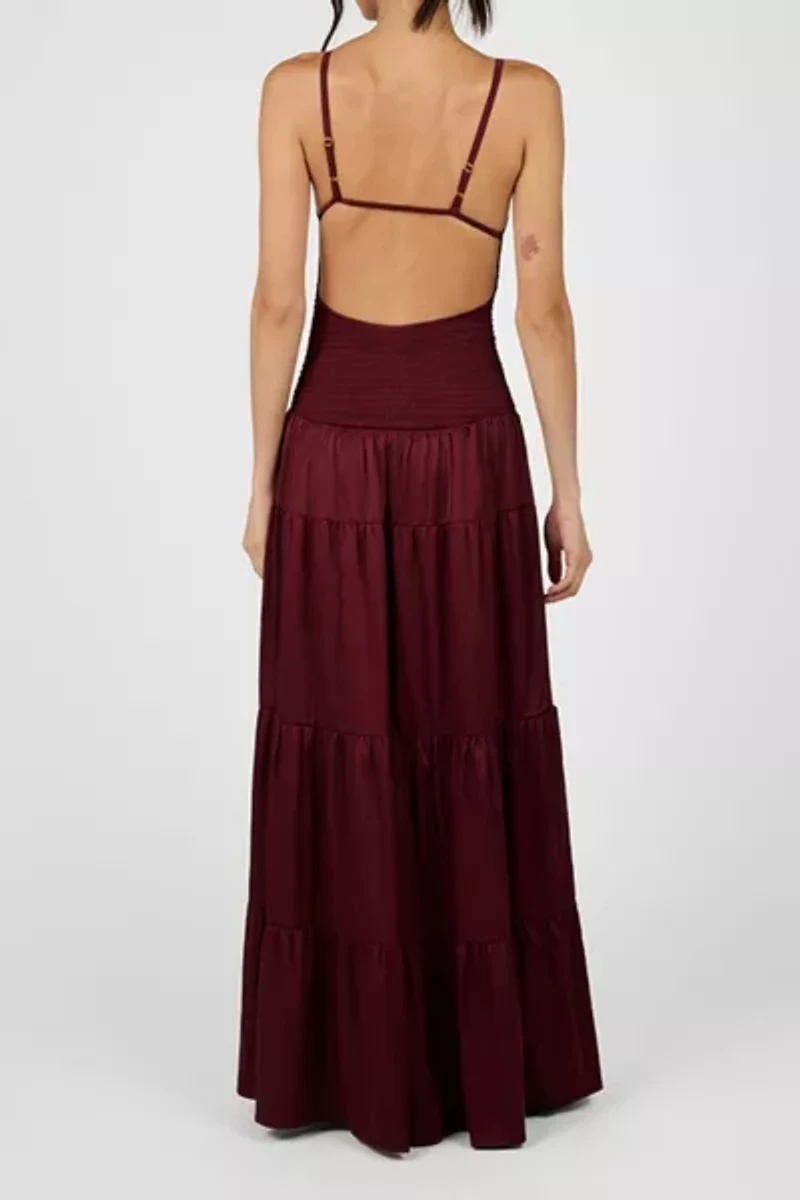 WeWoreWhat Smocked Drop Waist Maxi Dress