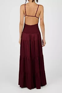 WeWoreWhat Smocked Drop Waist Maxi Dress