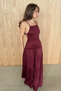 WeWoreWhat Smocked Drop Waist Maxi Dress
