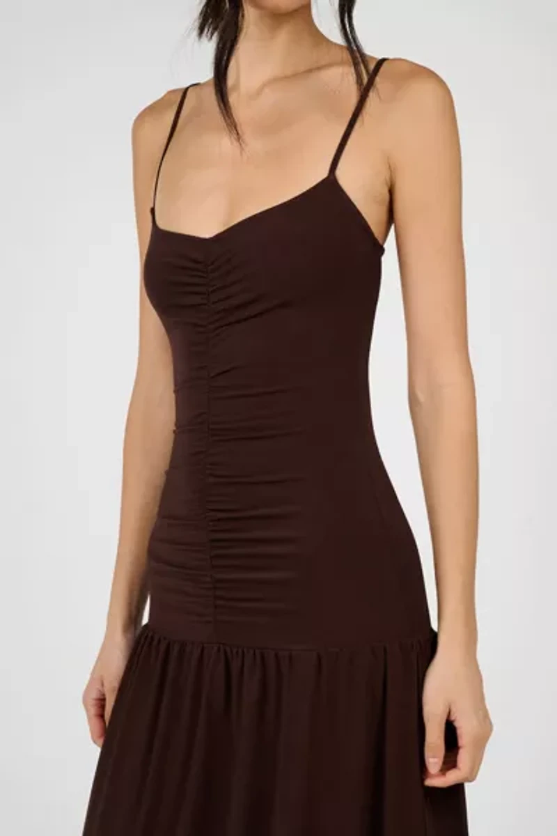 WeWoreWhat Ruched Drop Waist Maxi Dress