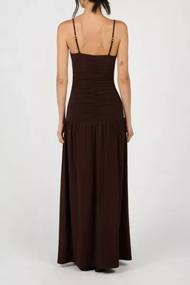 WeWoreWhat Ruched Drop Waist Maxi Dress