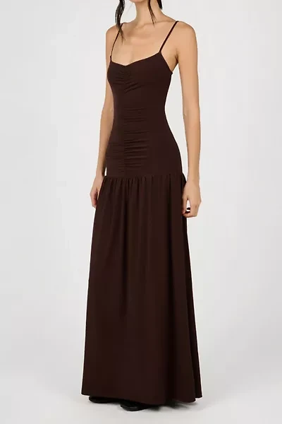 WeWoreWhat Ruched Drop Waist Maxi Dress
