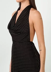 WeWoreWhat Cowl Halter Maxi Dress