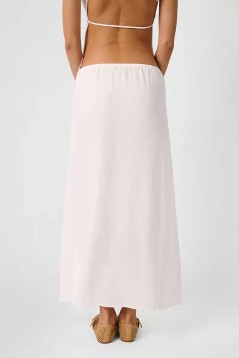 WeWoreWhat Tie Waist Linen Skirt