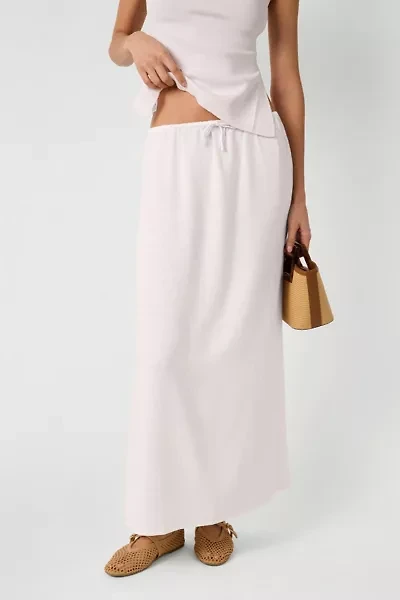 WeWoreWhat Tie Waist Linen Skirt