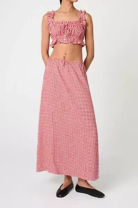 WeWoreWhat Ruffle Button Up Crop Top