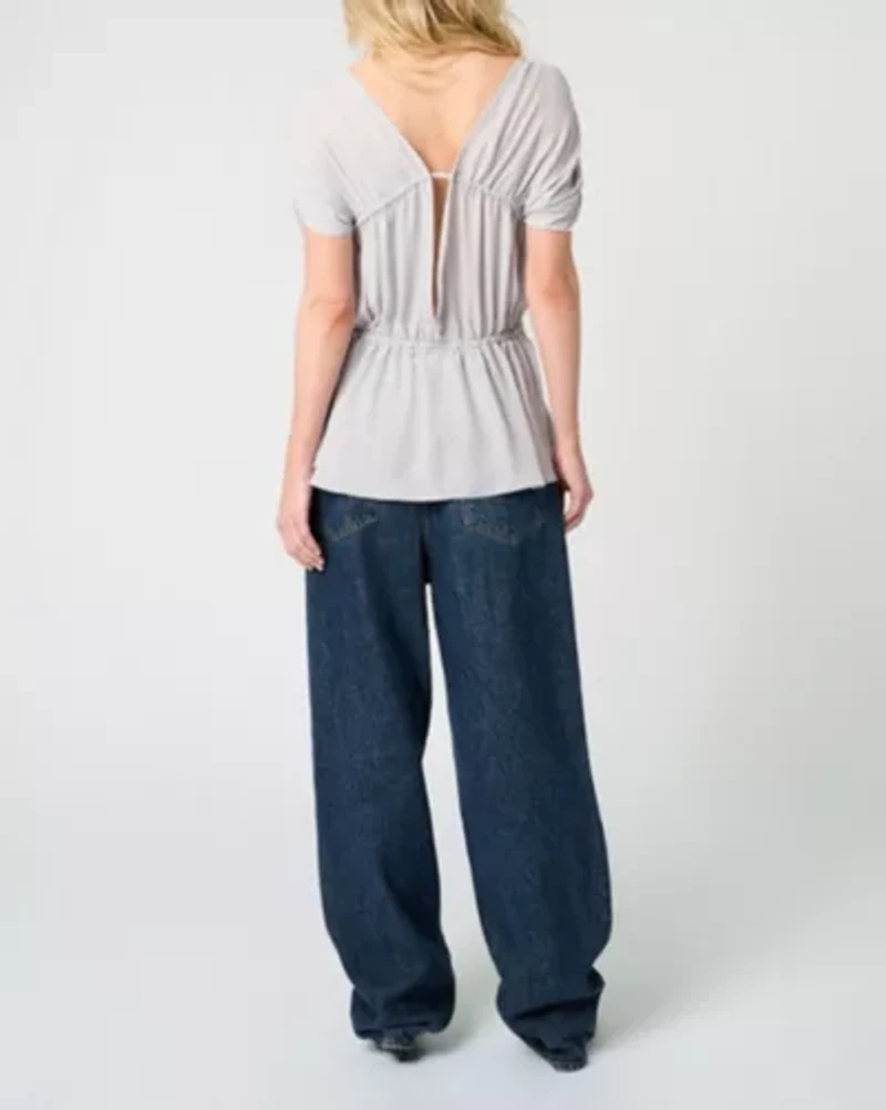 WeWoreWhat Ruched Chiffon Top