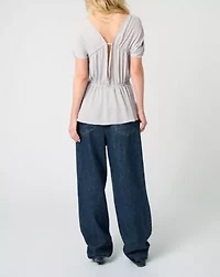 WeWoreWhat Ruched Chiffon Top