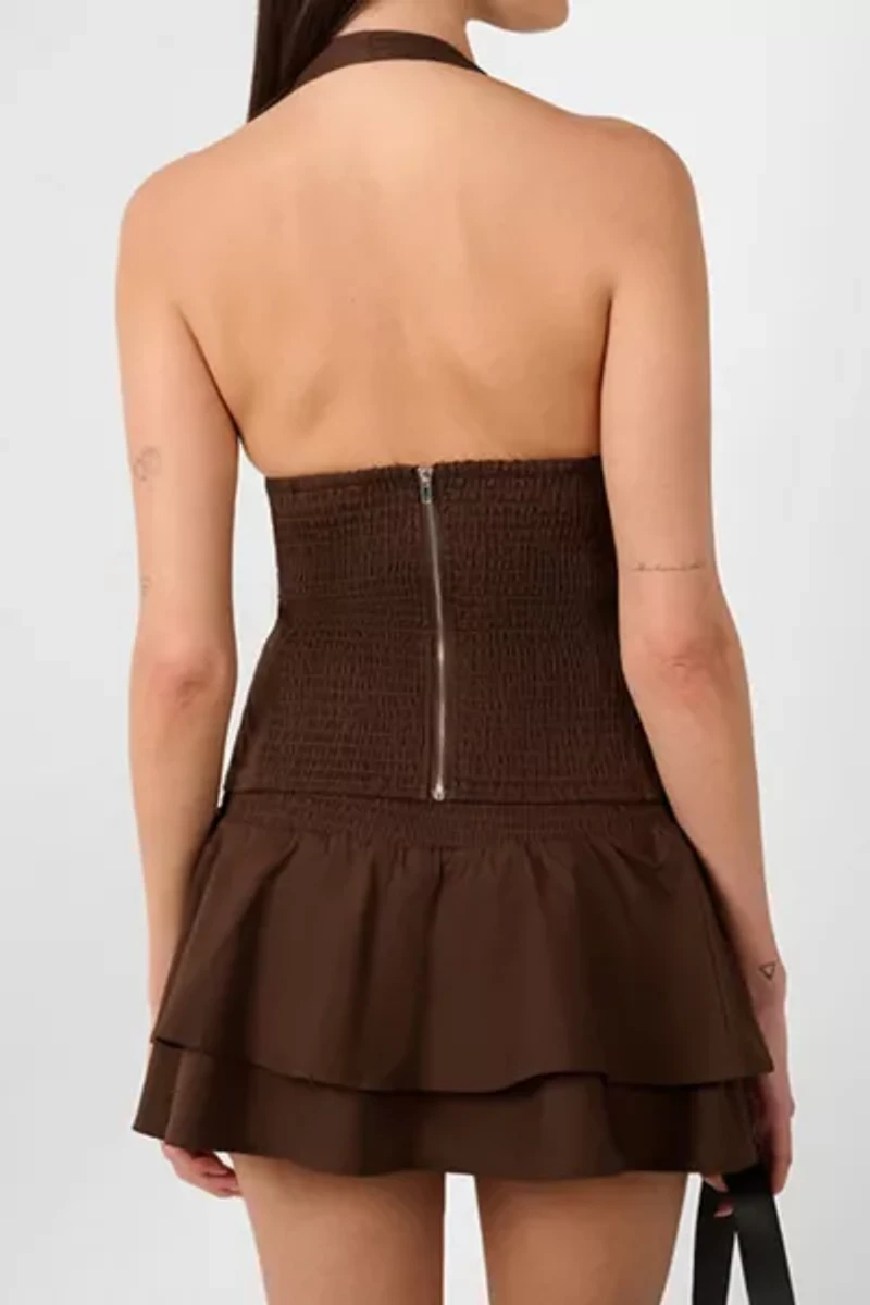 WeWoreWhat Halter Neck Corset Top