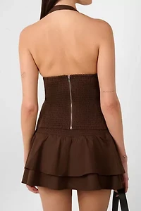 WeWoreWhat Halter Neck Corset Top