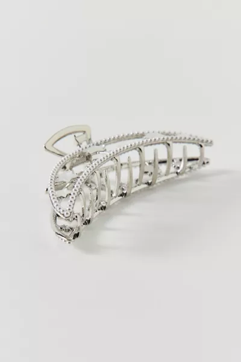 Moon And Stars Pearl Metal Claw Clip