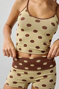 Out From Under Polka Dot Seamless Knit Cami + Micro Short 2-Piece Set