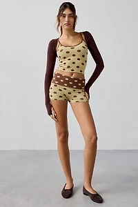 Out From Under Polka Dot Seamless Knit Cami + Micro Short 2-Piece Set
