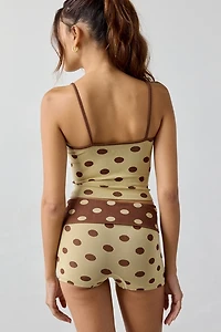Out From Under Polka Dot Seamless Knit Cami + Micro Short 2-Piece Set