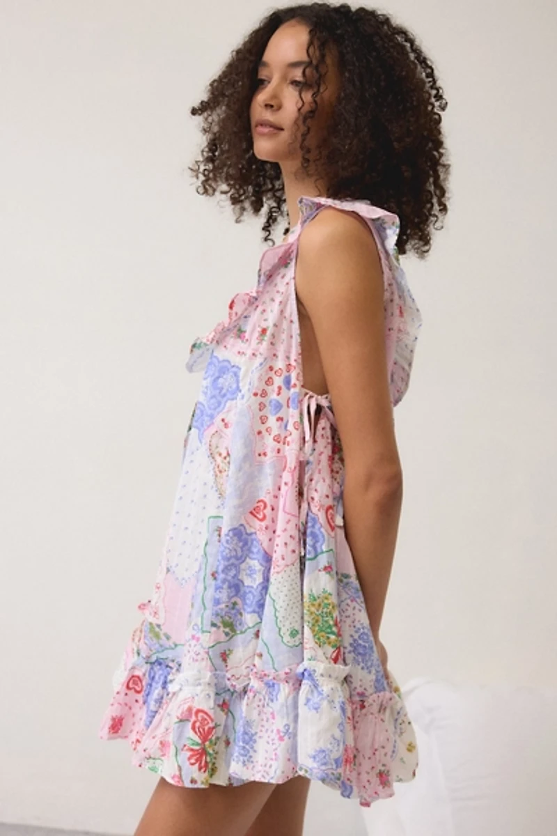 Out From Under Lover Letters Ruffle Trim Babydoll Sleep Dress