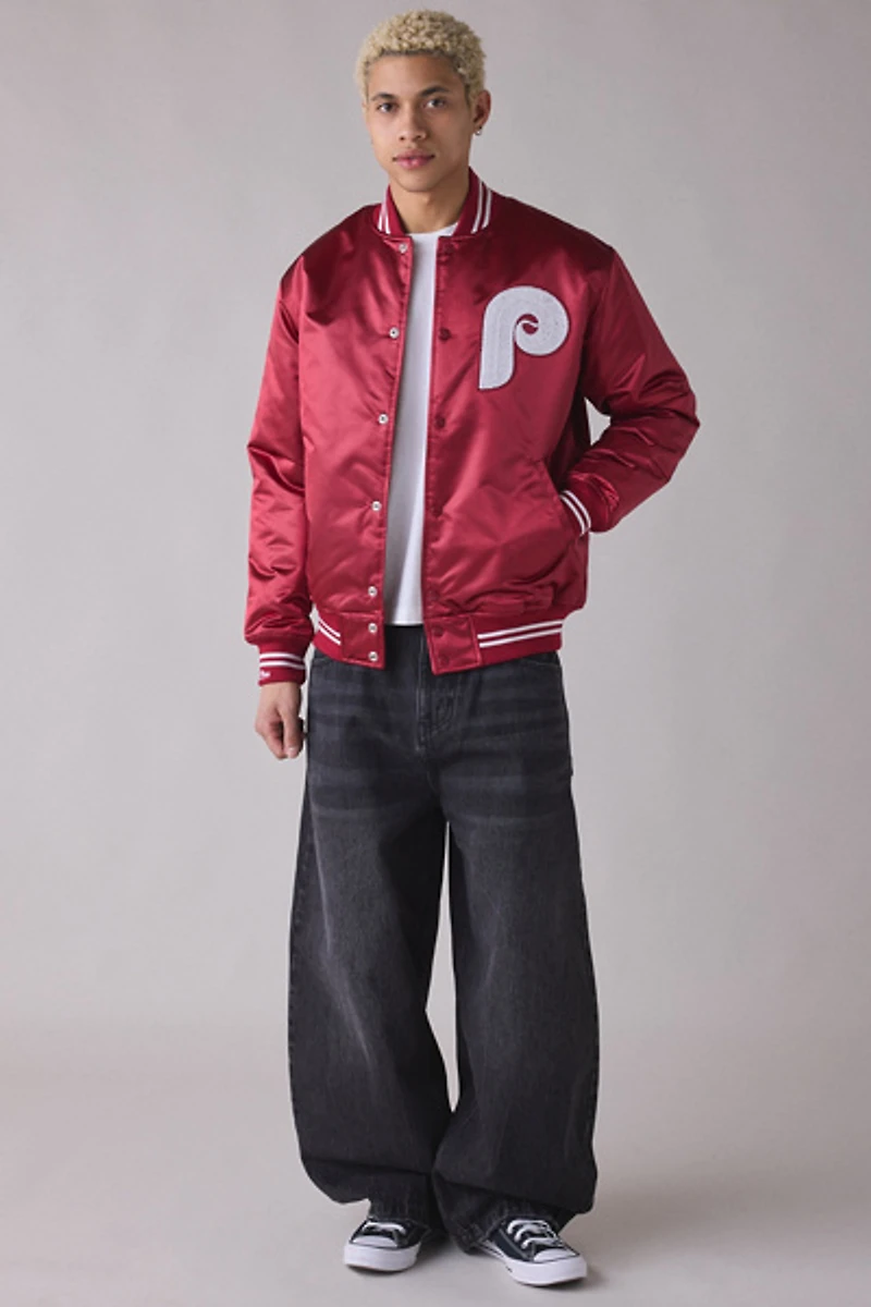 Mitchell & Ness MLB Philadelphia Phillies Authentic Satin Varsity Jacket