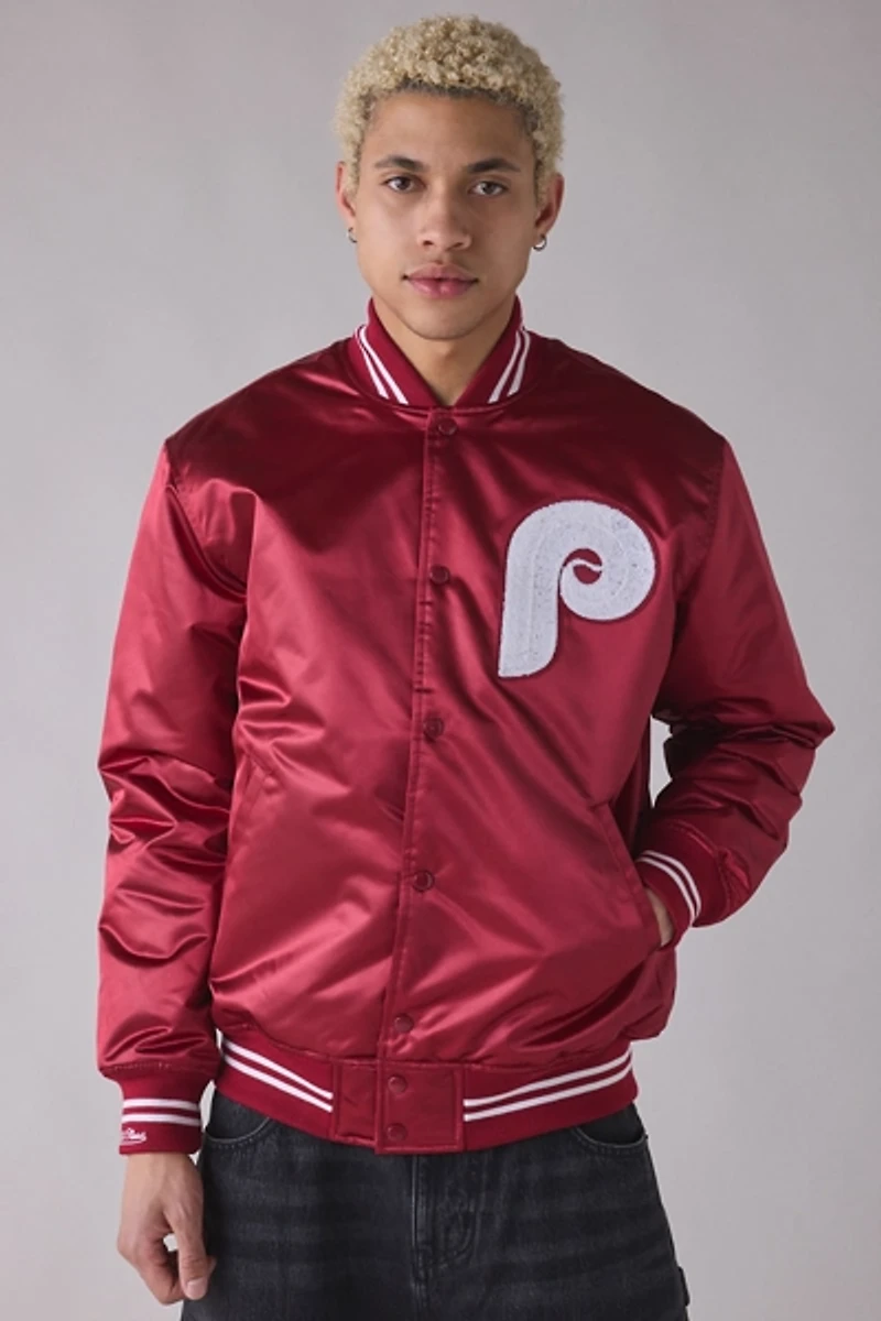 Mitchell & Ness MLB Philadelphia Phillies Authentic Satin Varsity Jacket