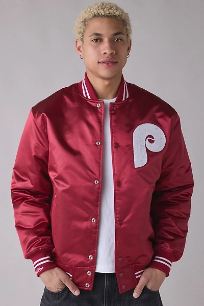 Mitchell & Ness MLB Philadelphia Phillies Authentic Satin Varsity Jacket