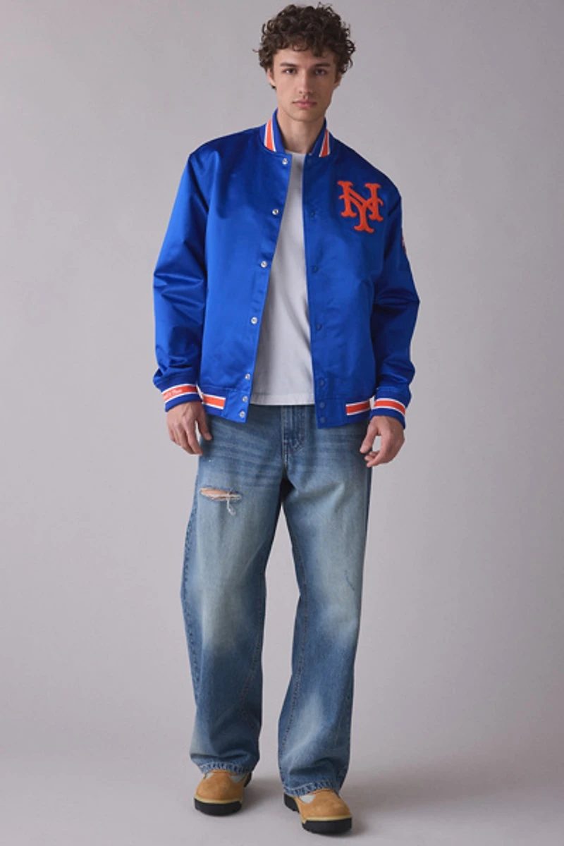 Mitchell & Ness MLB New York Mets Authentic Satin Varsity Jacket