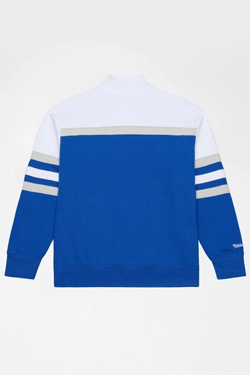 Mitchell & Ness MLB Los Angeles Dodgers Team Color Head Coach 1/4 Zip Sweatshirt
