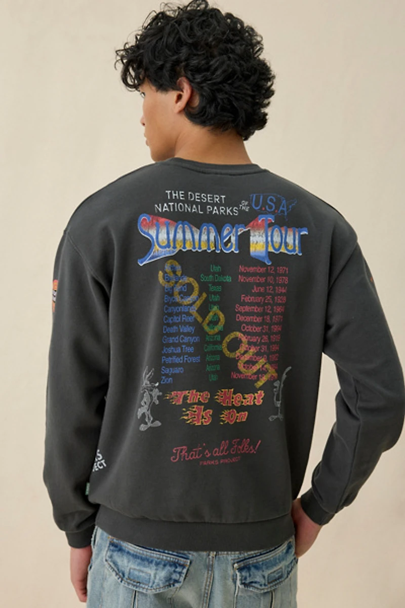 Parks Project X Looney Tunes Summer Tour Graphic Crew Neck Sweatshirt