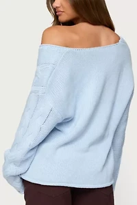 Edikted Inga Oversized Cable Knit Sweater
