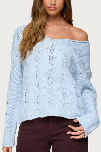 Edikted Inga Oversized Cable Knit Sweater
