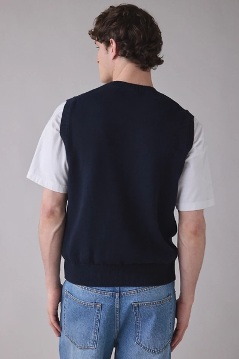 Lacoste Cotton Jacquard Tennis Sweater Vest