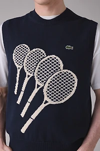 Lacoste Cotton Jacquard Tennis Sweater Vest