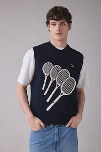 Lacoste Cotton Jacquard Tennis Sweater Vest