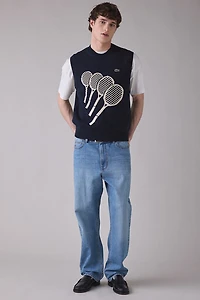 Lacoste Cotton Jacquard Tennis Sweater Vest