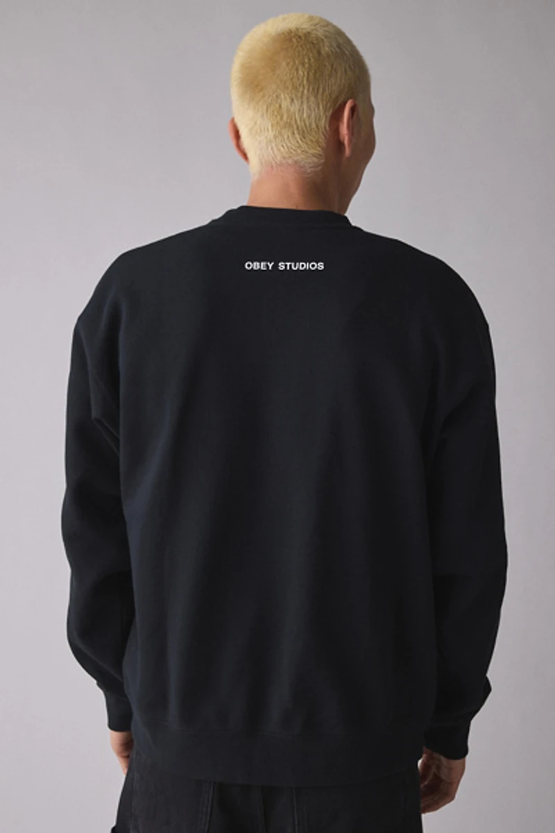 OBEY Pit Crew Pullover Neck Sweatshirt