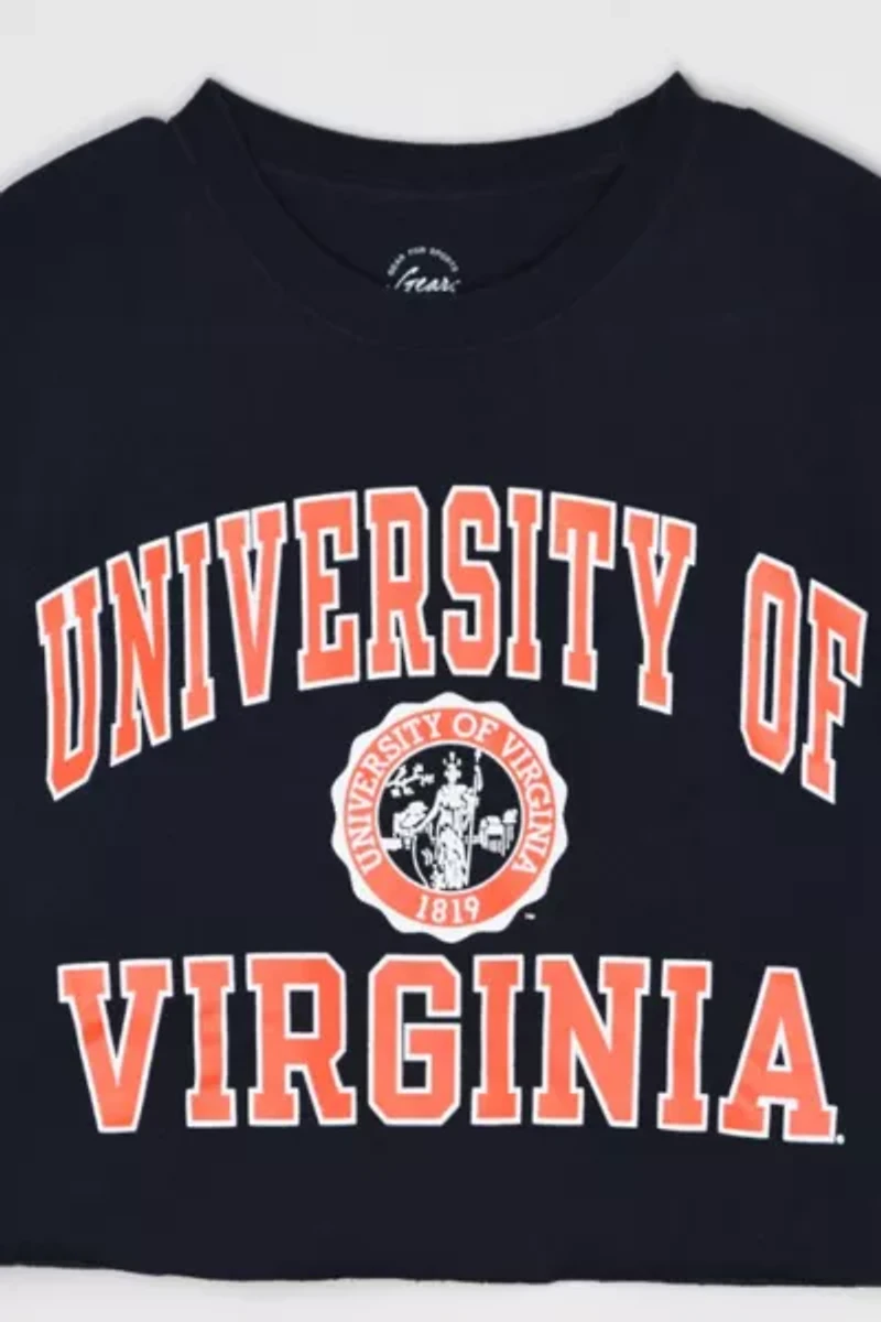 Vintage Y2k University of Virginia Cropped T-Shirt